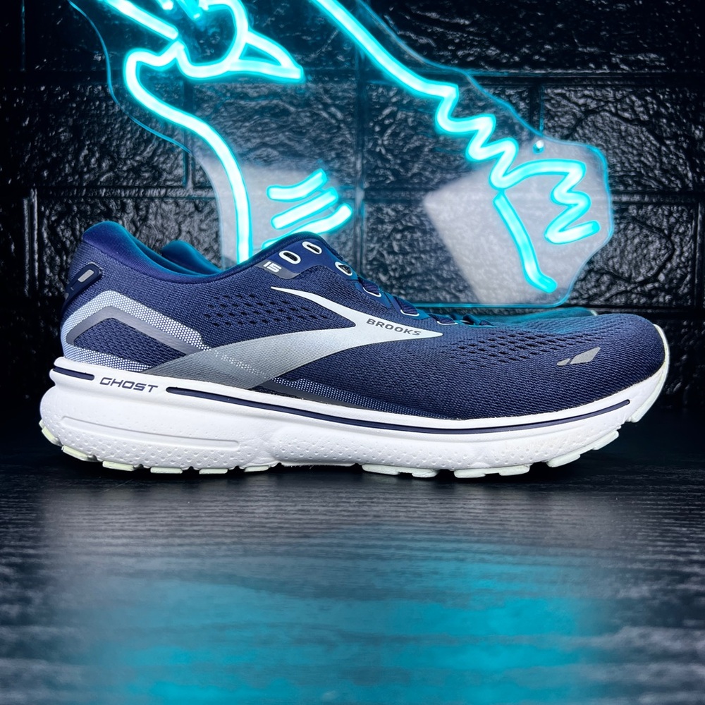 Brooks Ghost 15 Wide Women’s Walking Running Shoes Blue - 9